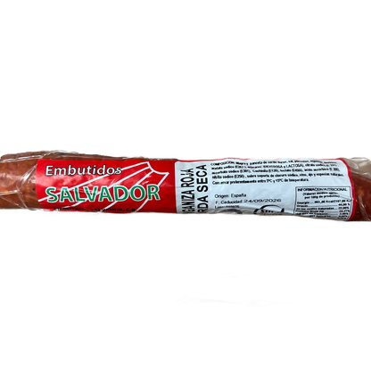 EMBUTIDOS SALVADOR - LONGANIZA ROJA GORDA SECA - 300g