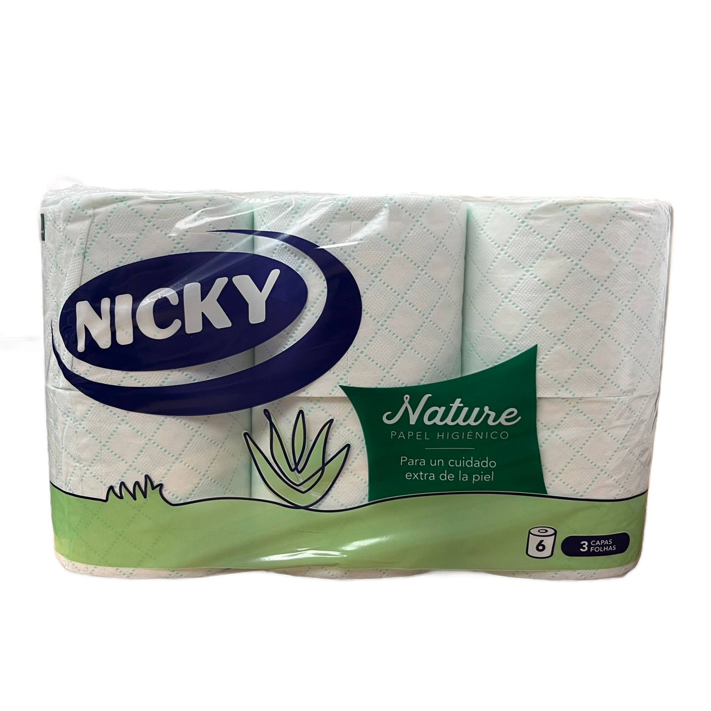 NICKY - PAPEL HIGIÉNICO ALOE VERA - 6 ROLLOS