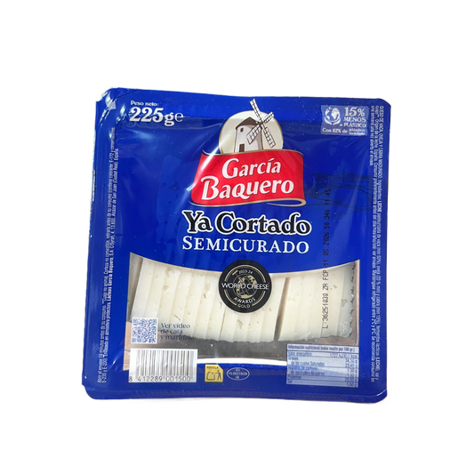 GARCÍA BAQUERO - QUESO SEMICURADO YA CORTADO - 225g
